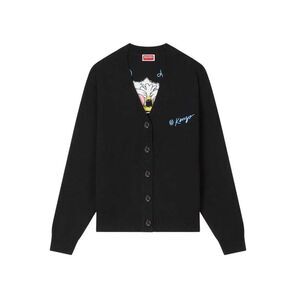 Kenzo Women "Kenzo Wild Tiger" Wool And Cotton Cardigan
